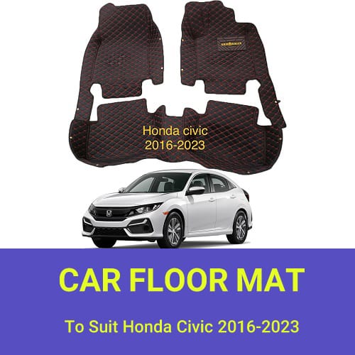 Buy 3D Moulded PU leather Waterproof Car Floor Mats For Honda Civic